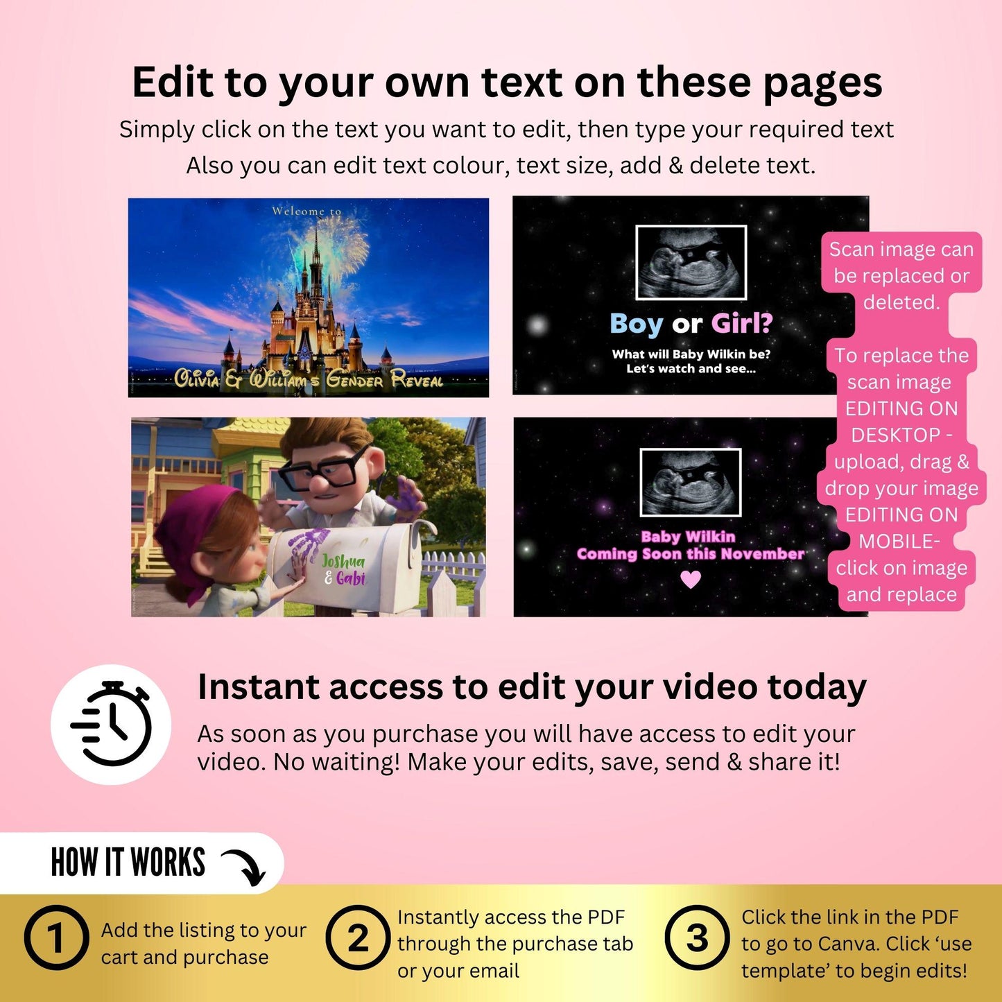 GIRL Custom Gender Reveal Movie Video