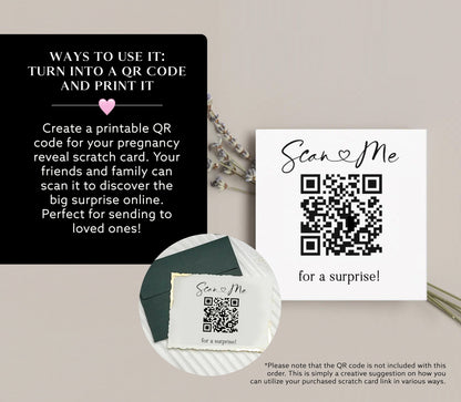 GIRL Baby Gender Reveal Scratch Card