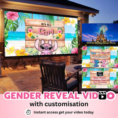 GIRL Custom Gender Reveal Movie Video