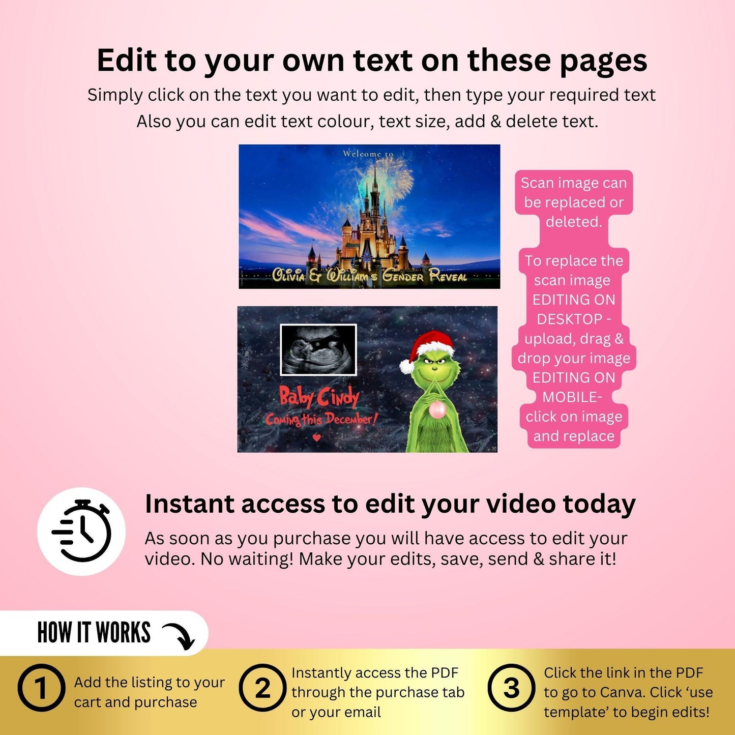 GIRL Custom Gender Reveal Movie Video