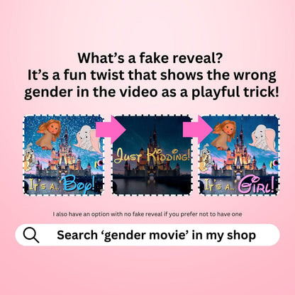 GIRL Gender Reveal Movie Video With Fake Reveal