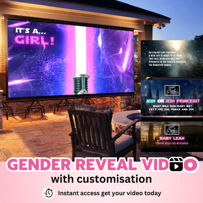 GIRL Custom Gender Reveal Movie Video
