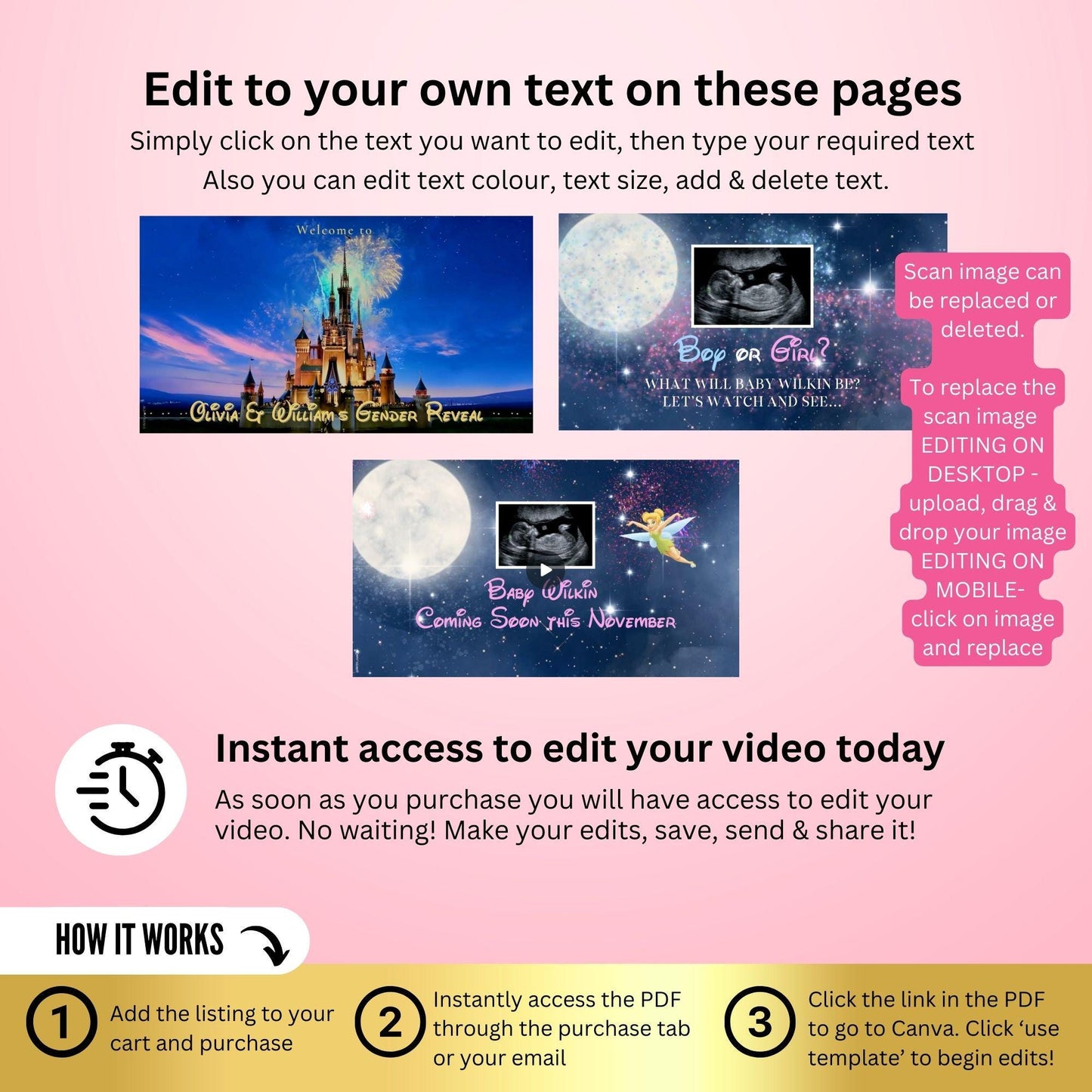 GIRL Custom Gender Reveal Movie Video