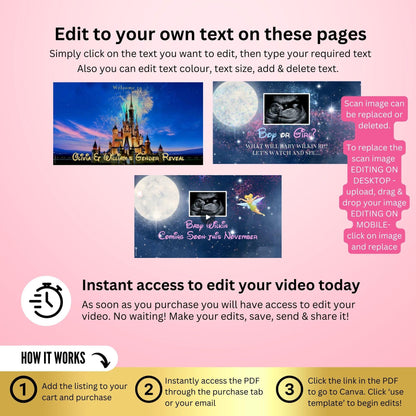 GIRL Custom Gender Reveal Movie Video