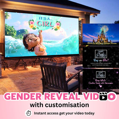 GIRL Custom Gender Reveal Movie Video