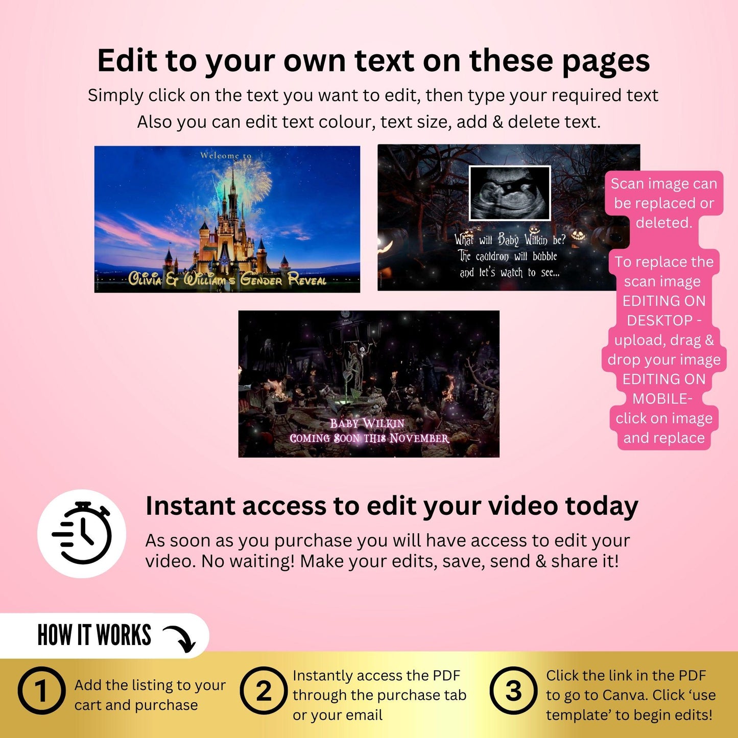 GIRL Custom Gender Reveal Movie Video