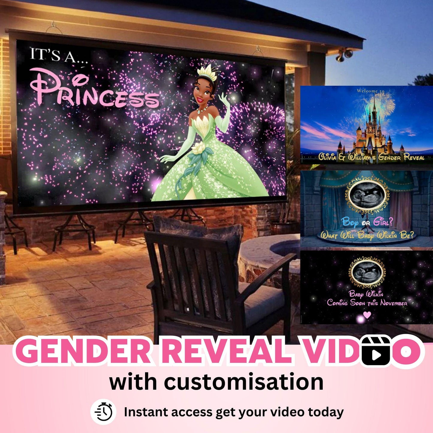 GIRL Custom Gender Reveal Movie Video
