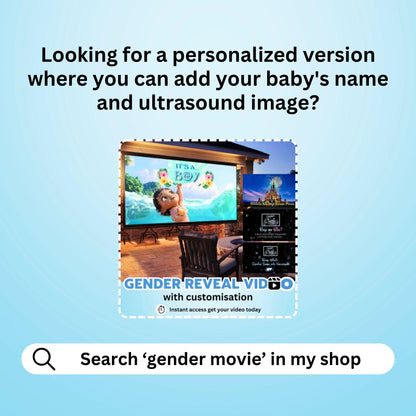BOY Gender Reveal Movie Video