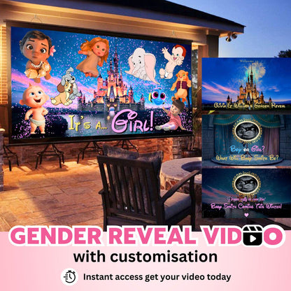 GIRL Custom Gender Reveal Movie Video
