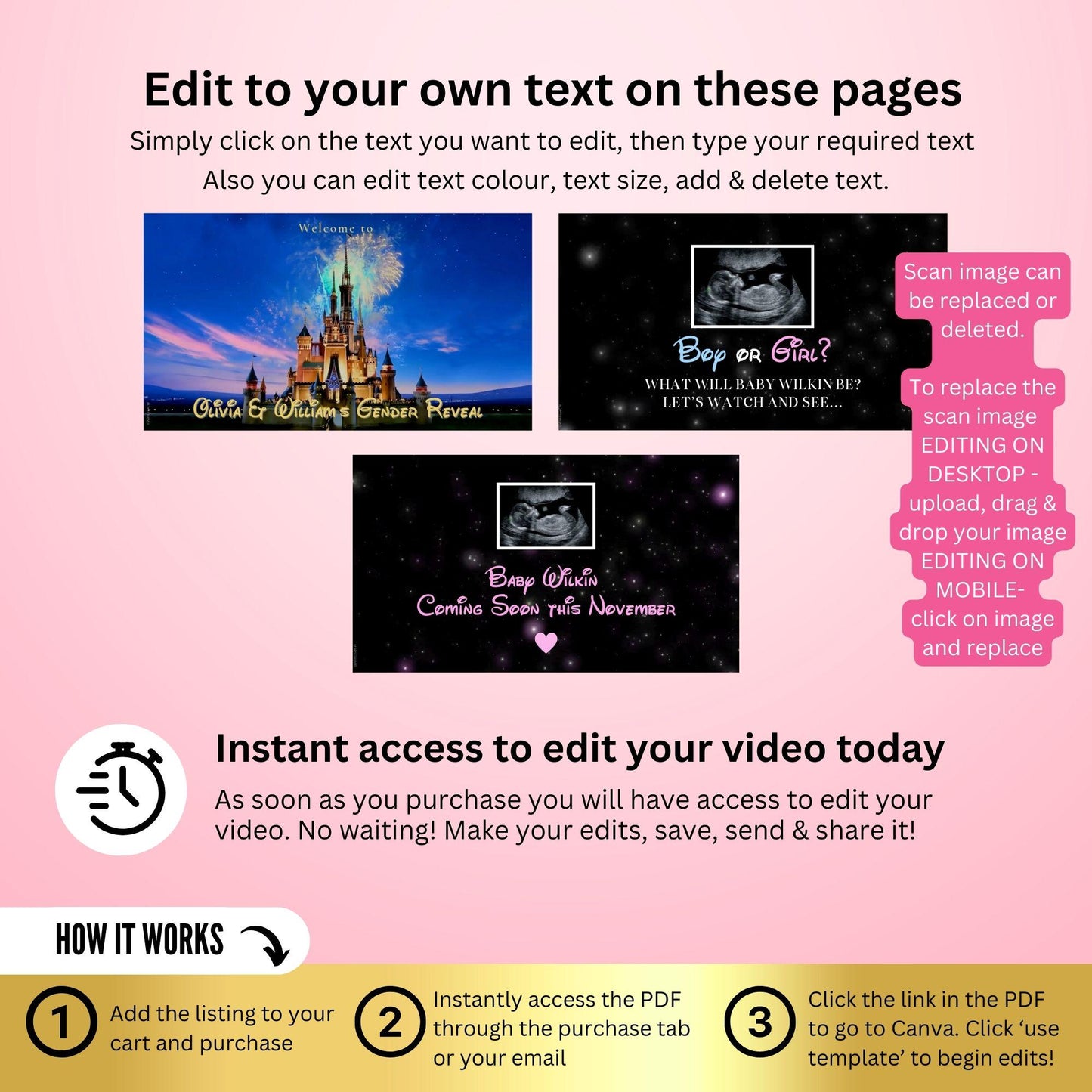 GIRL Custom Gender Reveal Movie Video