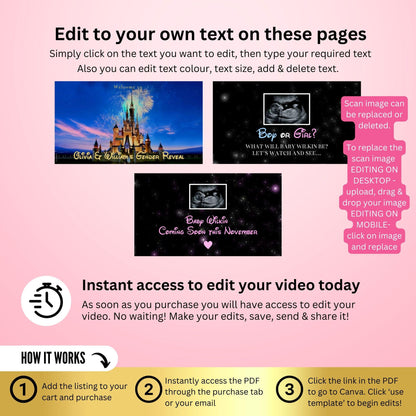 GIRL Custom Gender Reveal Movie Video