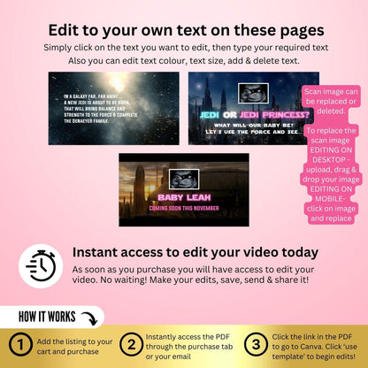 GIRL Custom Gender Reveal Movie Video