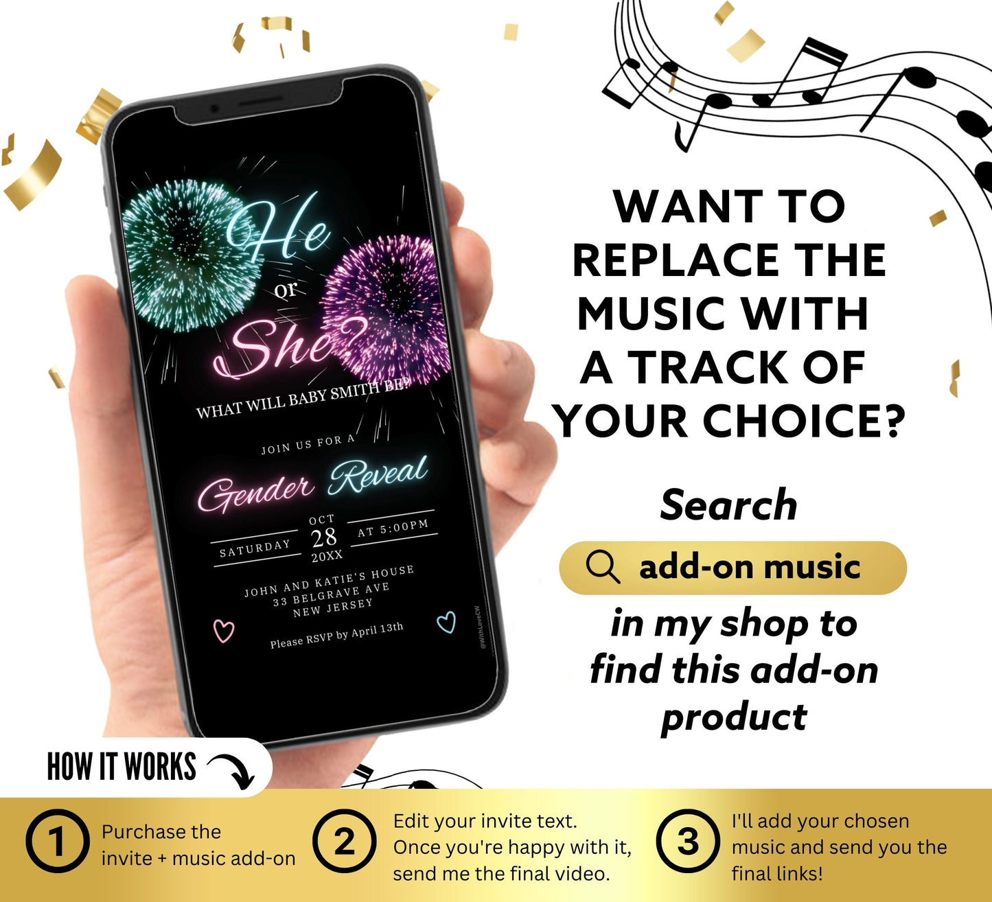 Gender Reveal Video Invitation