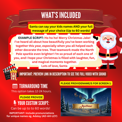 Personalized Santa Messsage Video