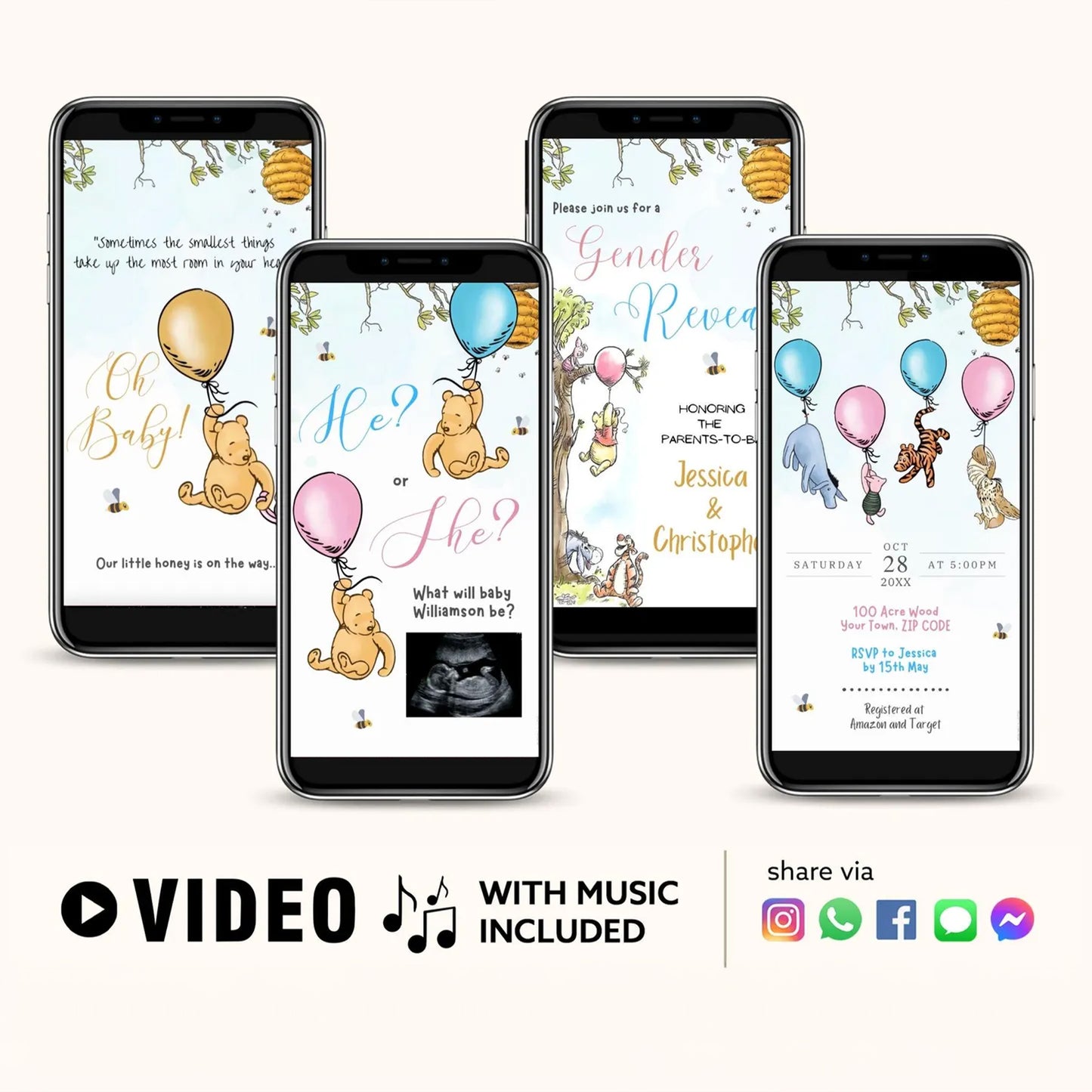 Gender Reveal Video Invitation