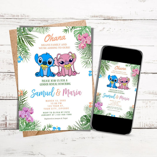 Gender Reveal Digital Invitation