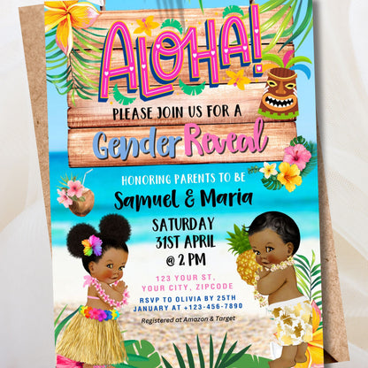 Gender Reveal Digital Invitation