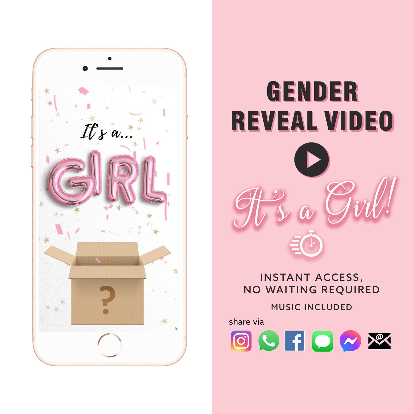 GIRL Baby Gender Reveal Video