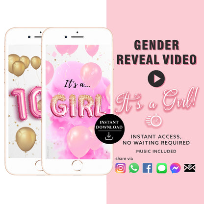 GIRL Baby Gender Reveal Video