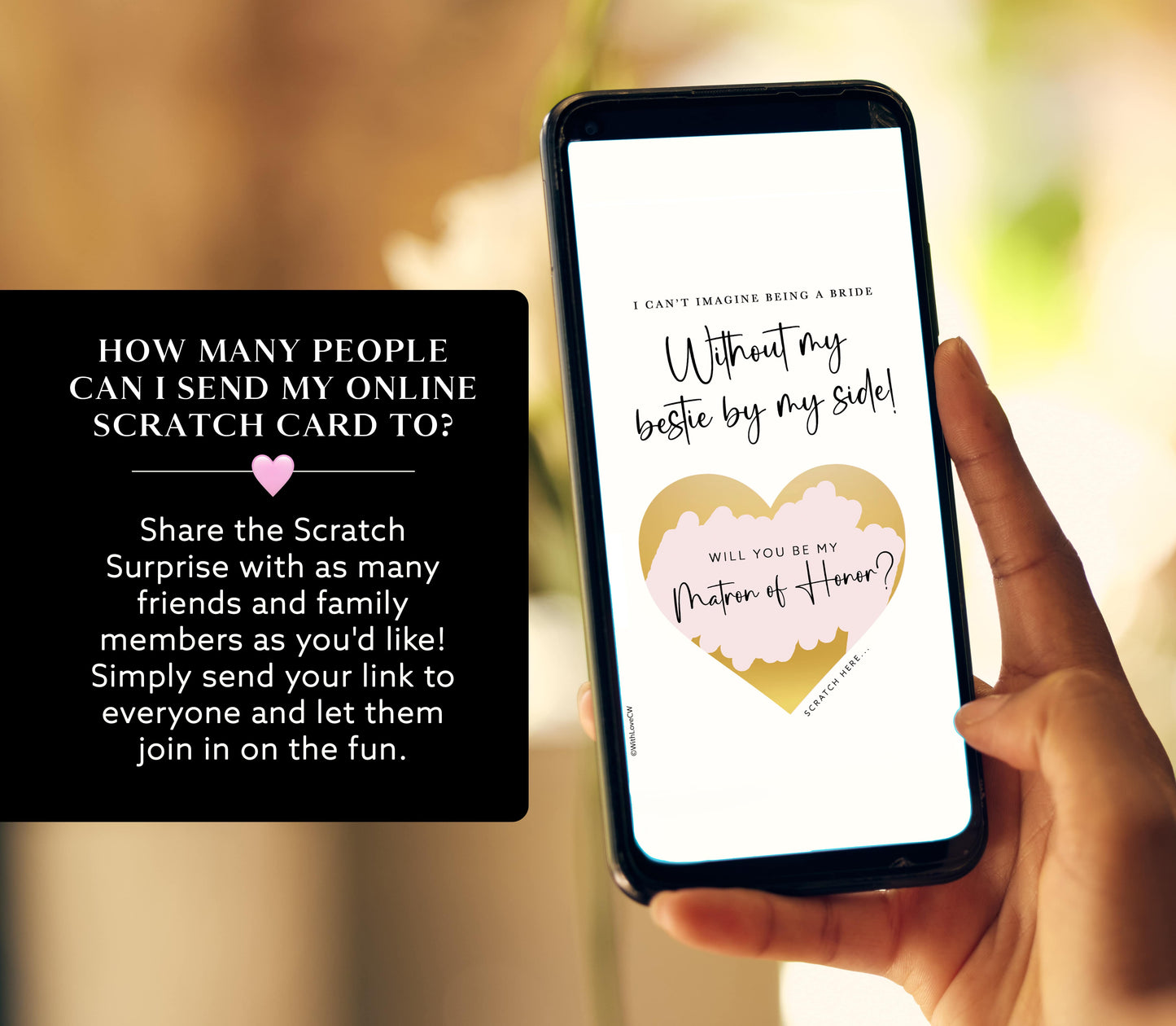 Matron Of Honor Scratch Card