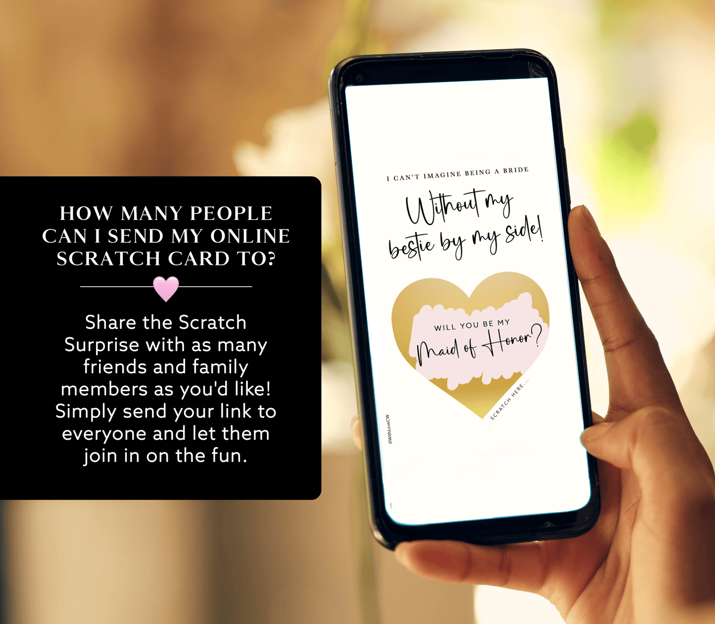 Maid Of Honor Scratch Card