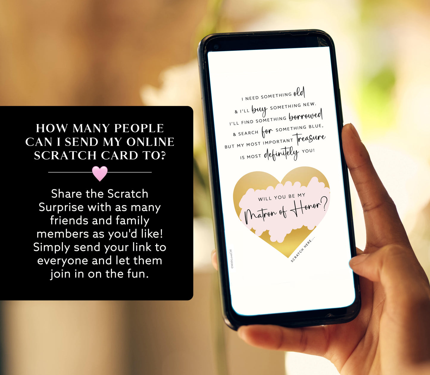 Matron Of Honor Scratch Card