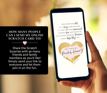 Maid Of Honor Scratch Card