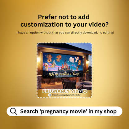 PREGNANCY Annoucement Reveal Movie Video