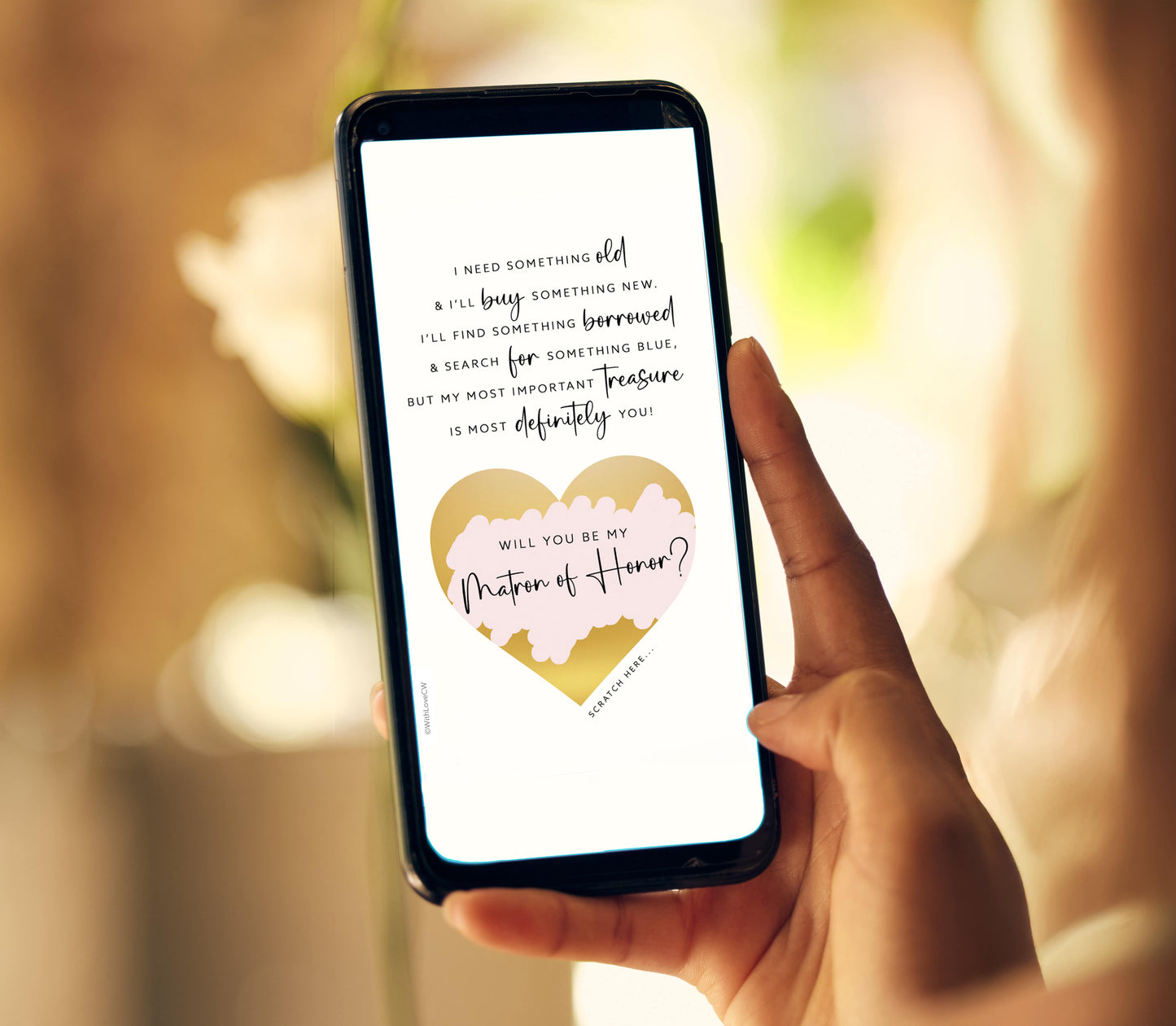 Matron Of Honor Scratch Card