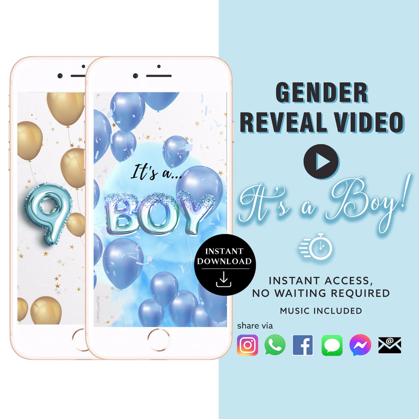 BOY Baby Gender Reveal Video