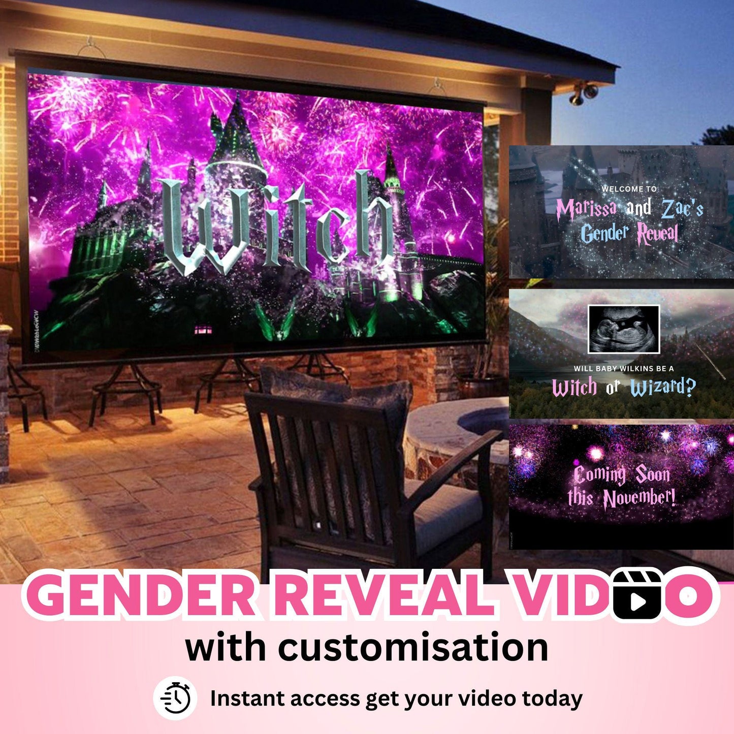 GIRL Custom Gender Reveal Movie Video