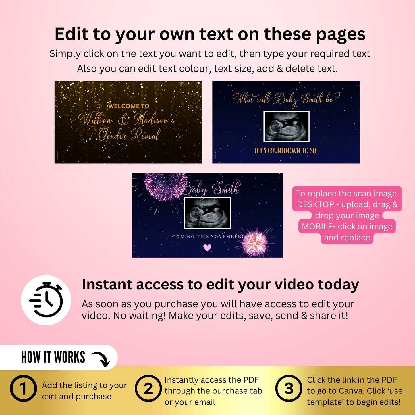 GIRL Custom Gender Reveal Movie Video