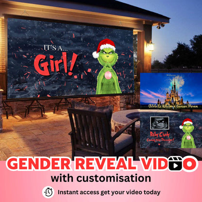 GIRL Custom Gender Reveal Movie Video