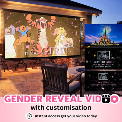 GIRL Custom Gender Reveal Movie Video