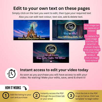 GIRL Custom Gender Reveal Movie Video With Fake Reveal