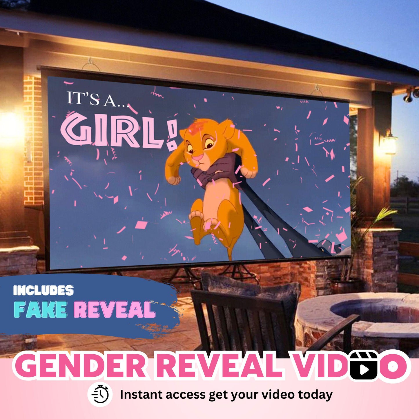 GIRL Gender Reveal Movie Video With Fake Reveal