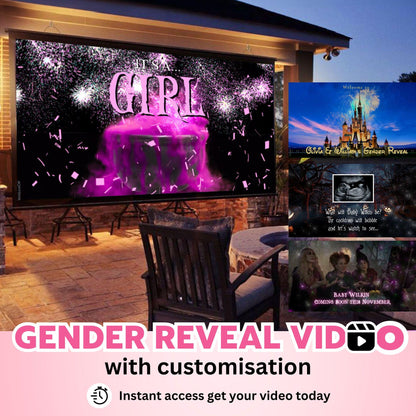 GIRL Custom Gender Reveal Movie Video
