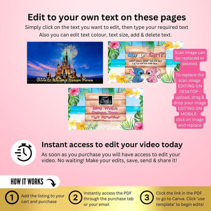 GIRL Custom Gender Reveal Movie Video