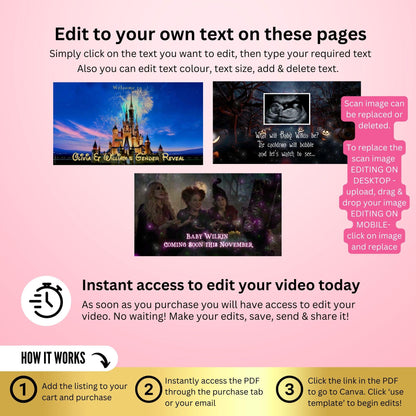 GIRL Custom Gender Reveal Movie Video