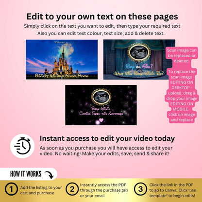 GIRL Custom Gender Reveal Movie Video