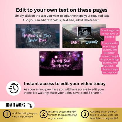 GIRL Custom Gender Reveal Movie Video