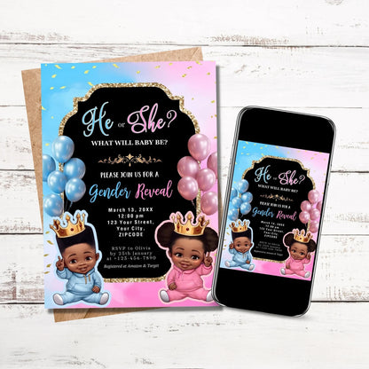 Gender Reveal Digital Invitation