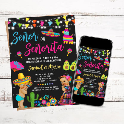 Gender Reveal Digital Invitation