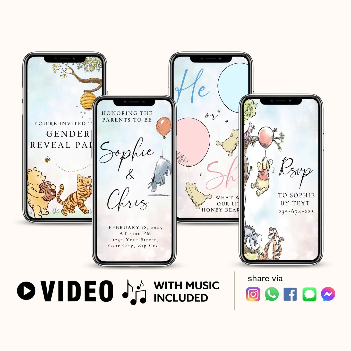 Gender Reveal Video Invitation