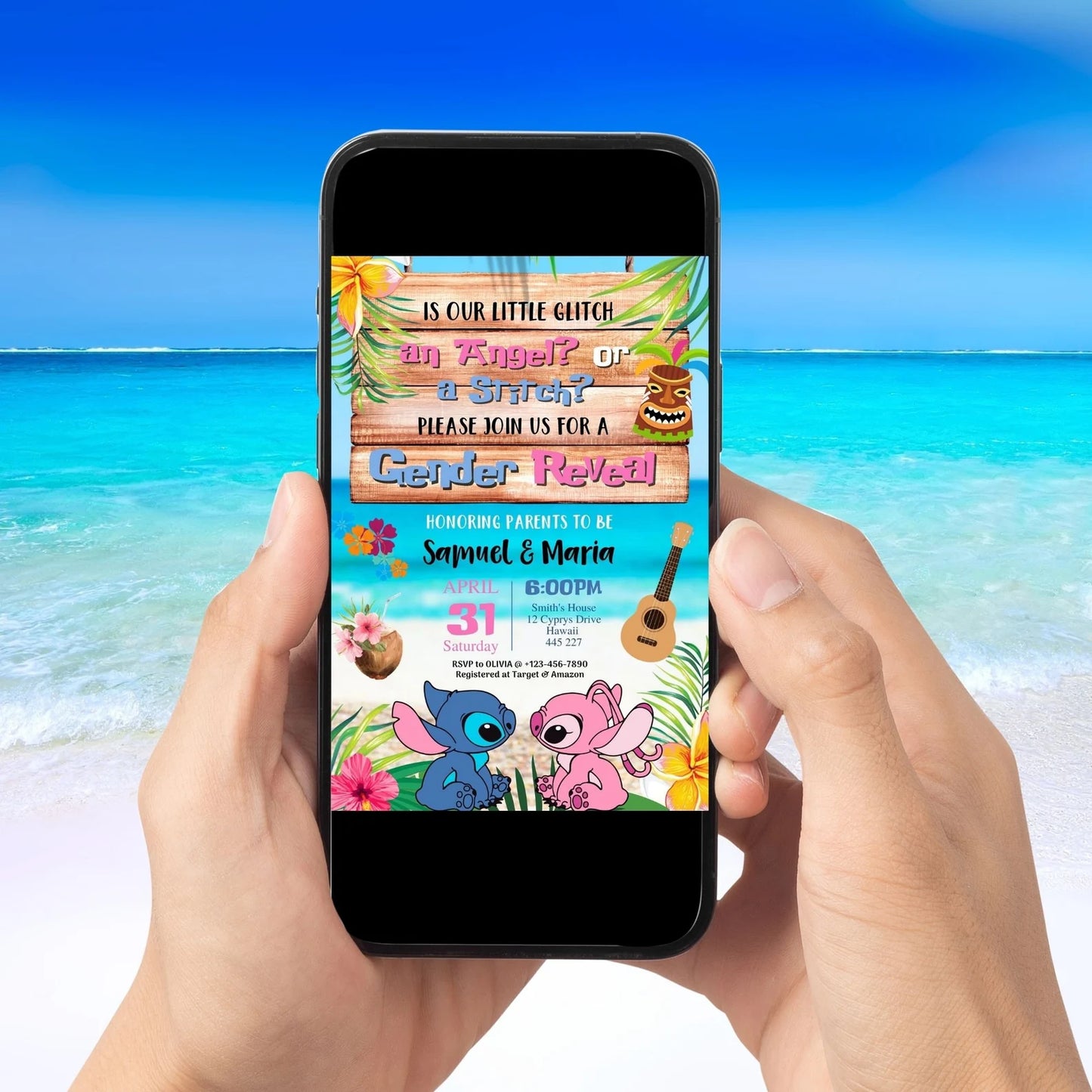 Gender Reveal Digital Invitation