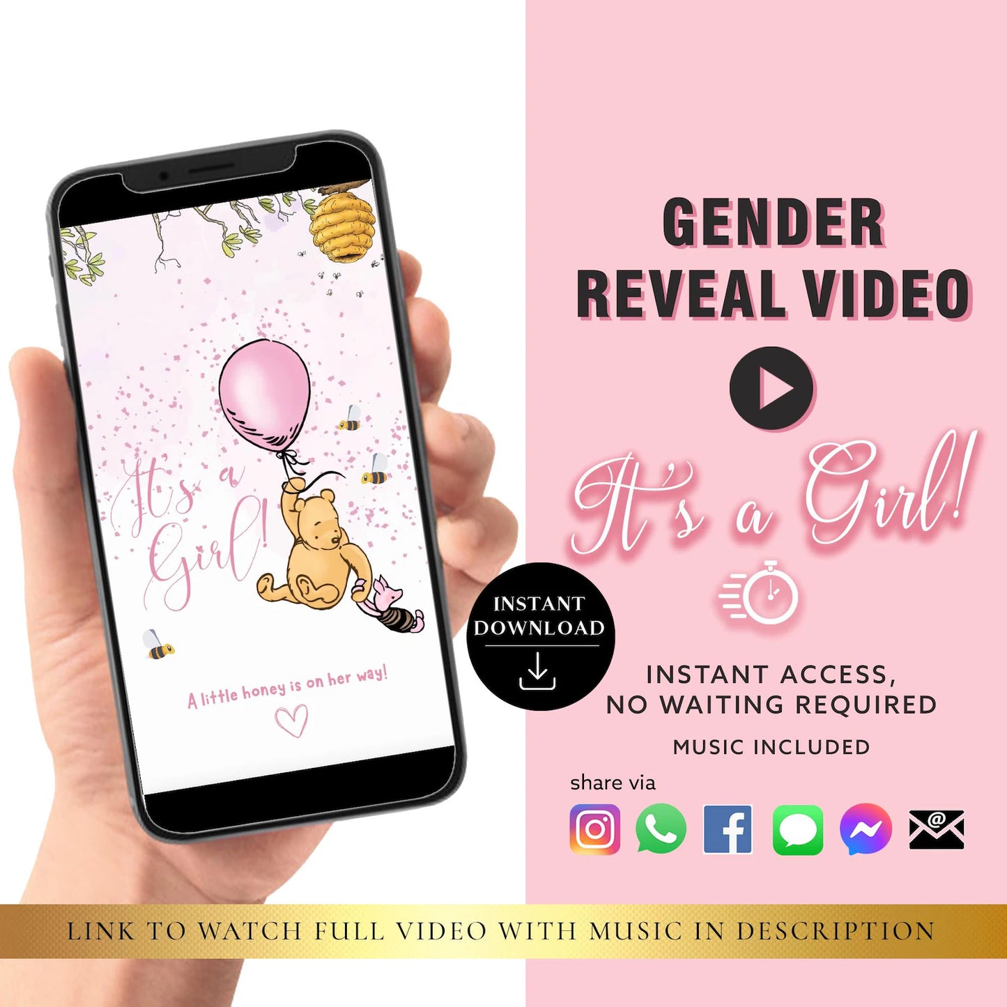GIRL Baby Gender Reveal Video