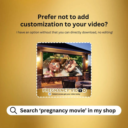 PREGNANCY Reveal Custom Movie Video