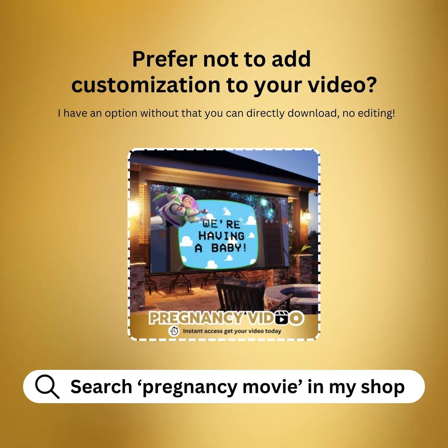 PREGNANCY Reveal Custom Movie Video