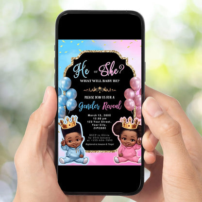 Gender Reveal Digital Invitation