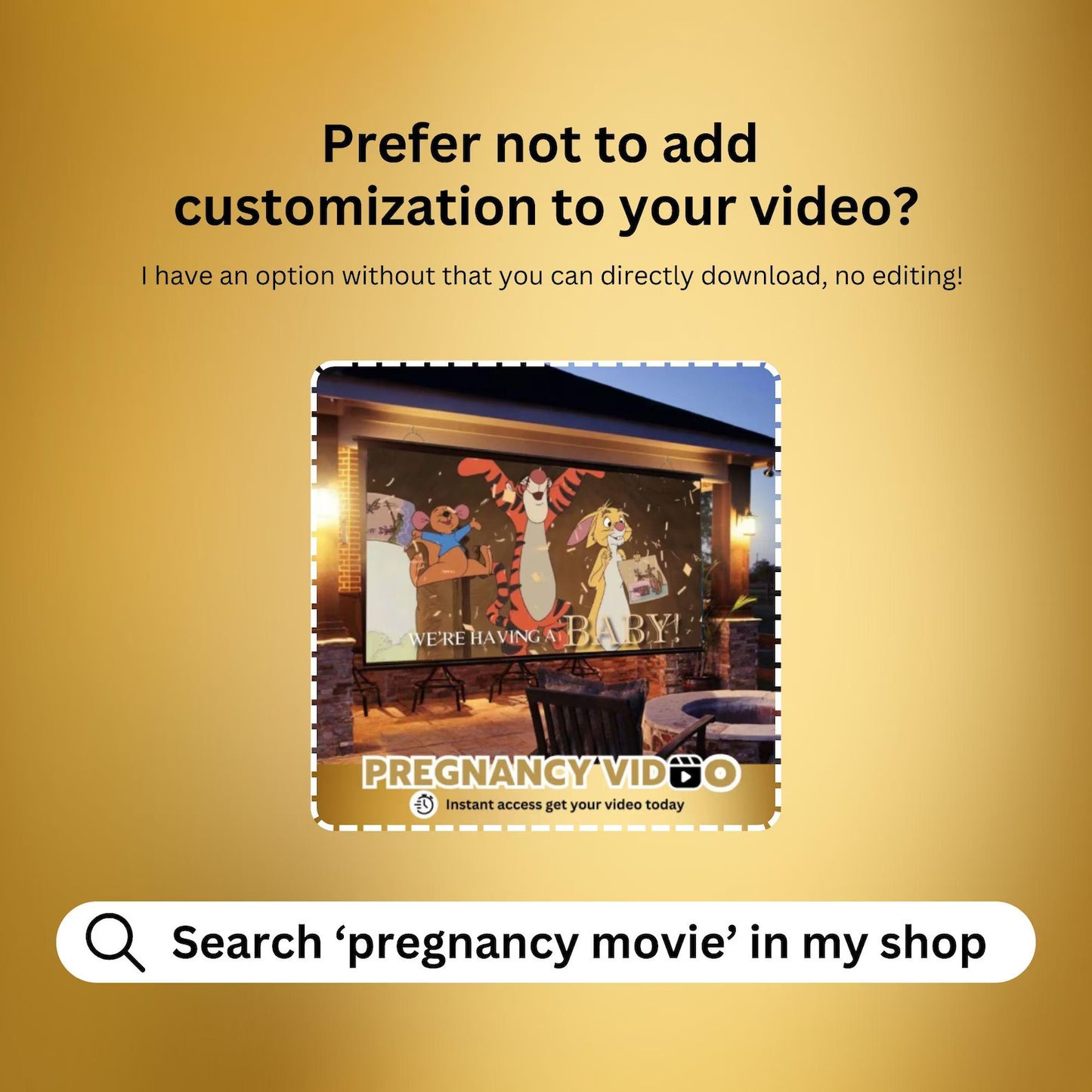 PREGNANCY Reveal Custom Movie Video